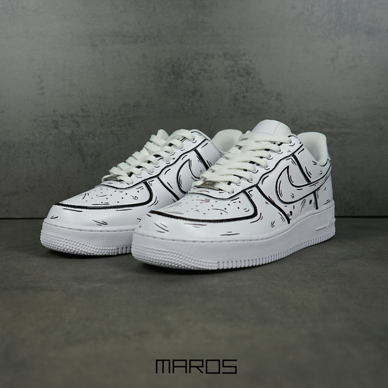 "Cartoon blanche 1" Air Force 1