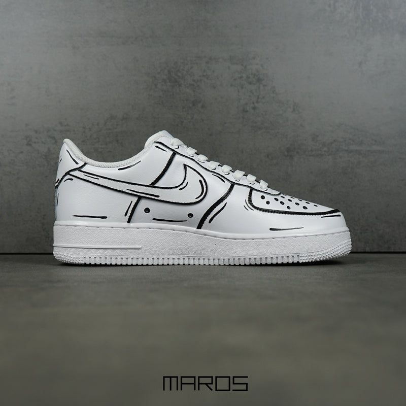 "Cartoon blanche 2" Air Force 1